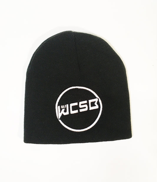 WCSB Logo Knit Beanie Hat in Black